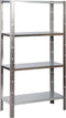 Opbergrek - Gegalvaniseerd metaal - 90 cm breed – 173 cm hoog - 4 legborden - 85 kg per legbord - Monteren zonder schroeven