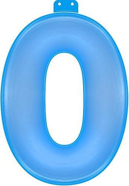 Opblaasbaar Cijfer 0 Blauw