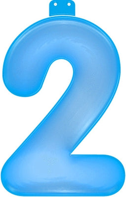 Opblaasbaar Cijfer 2 Blauw