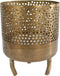 Overige Merken Theelichthouder Luca 8x8x10 cm Goud/Metaal