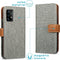 iMoshion Hoesje Geschikt voor Samsung Galaxy A72 Hoesje Met Pasjeshouder - iMoshion Luxe Canvas Bookcase - Grijs