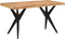 vidaXL - Eettafel - 140x70x76 - cm - massief - acaciahout - zwart
