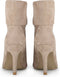 PS Poelman HAILEY - Enkellaarsjes - Suède - 9 cm naaldhak - Taupe