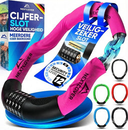 NEXTCOVER® LockOne - Fietsslot - 5-cijferige combinatiecode - 90cm