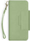 Selencia Hoesje Geschikt voor Samsung Galaxy S21 Hoesje Met Pasjeshouder - Selencia Llyr 2-in-1 Uitneembare Slang Bookcase - Groen