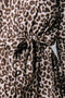 Colourful Rebel Minon - Mini Dress - Wijduitlopende fit Lange mouw Ceintuur Leopard dessin - XL