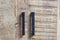 Open boekenkast - 80x35x180 - Naturel/zwart - Mangohout/ijzer