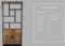Open boekenkast - 80x35x180 - Naturel/zwart - Mangohout/ijzer