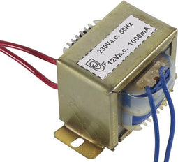 OPEN-CHASSIS TRANSFORMATOR 12VA 1 x 12V 1000mA (112012C)