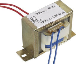 OPEN-CHASSIS TRANSFORMATOR 24VA 1 x 12V 2000mA (112024C)