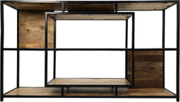 Open vakkenkast Levels - 150x35x90 - mangohout/ijzer