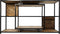 Open vakkenkast Levels - 150x35x90 - mangohout/ijzer