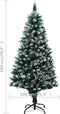 vidaXL - Kunstkerstboom - met - verlichting - kerstballen - dennenappels - 180 - cm