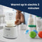LAKOO Digitale flessenwarmer - Babyvoeding - Draadloos - tot 6x opwarmen zonder stroom - Wit