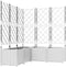 vidaXL - Tuinplantbak - met - Trellis - 5 - stuks - Wit - 120x120x143 - cm