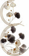 Ophangdecoratie Blommor Muurschildering Blauw Gouden Metaal Koper (80 x 151 x 5,5 cm)