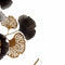 Ophangdecoratie Blommor Muurschildering Gouden Metaal Koper (60 x 150 x 7,5 cm)