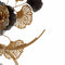 Ophangdecoratie Blommor Muurschildering Gouden Metaal Koper (60 x 150 x 7,5 cm)
