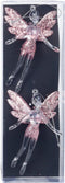 Ophangdecoratie Christmas Decoration Kerstboom Roze Engel Plastic 8 x 3 x 13 cm