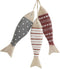 Ophangdecoratie Home ESPRIT Blauw Rood Multicolour Vissen 5 x 2 x 20 cm (2 Stuks)