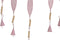 Ophangdecoratie Home ESPRIT Blauw Wit Grijs Roze Ijzer Boomstructuur 33 x 1 x 77 cm (4 Stuks)