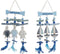 Ophangdecoratie Home ESPRIT Blauw Wit Mediterrane 26 x 2 x 47 cm (2 Stuks)