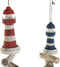 Ophangdecoratie Home ESPRIT Blauw Wit Rood Koplamp 12 x 4 x 100 cm (2 Stuks)