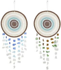 Ophangdecoratie Home ESPRIT Multicolour Boho (2 Stuks)
