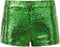 Dressforfun Pailletten-short - sexy hotpants - glanzend effect - groen XL