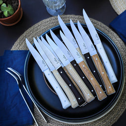 Opinel Facette Tafelmessenset - 11cm - 4-delig - Oliver Olijfhout