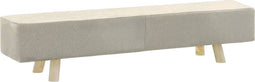 vidaXL - Voetenbank - 120x28x26 - cm - stof - crèmekleurig