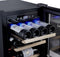 BODEGA43-12C - Design klein wijnkoelkast met compressor - 12 flessen - 3 houten lades - Vrijstaand wijnklimaatkast - Zwart
