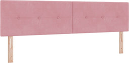 vidaXL - Hoofdbord - met - Knopen - Roze - 180 - cm - Fluweel