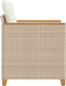 vidaXL - Tuinstoel - met - kussens - poly - rattan - beige