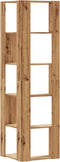 vidaXL - Boekenkast - 5-laags - hoek - 50x50x179 - cm - hout - artisanaal - eikenkleur