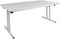 Opklapbare kantinetafel met T-poot 180cm x 80cm grijs frame grijs blad