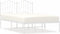 vidaXL - Bedframe - met - hoofdbord - metaal - wit - 120x190 - cm