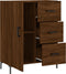 vidaXL - Dressoir - 69,5x34x90 - cm - bewerkt - hout - bruin - eikenkleur