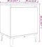 vidaXL - Nachtkastje - met - metalen - poten - 40x30x50 - cm - gerookt - eikenkleurig