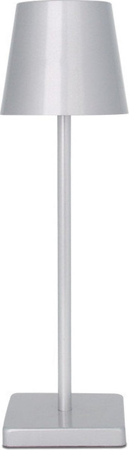 Oplaadbare tafellamp - Led Lamp zilver - draadloze lamp 38 cm