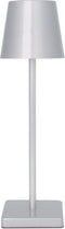 Oplaadbare tafellamp - Led Lamp zilver - draadloze lamp 38 cm