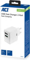 Oplader act usb 2 poorts quickcharge 30w wit