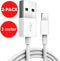 Oplader kabel 3 meter geschikt voor iPhone - Kabel geschikt voor lightning - Oplaadkabel - USB kabel - Lader kabel - Laadkabel 2-PACK