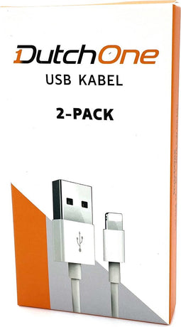 Oplader kabel geschikt voor iPhone - Kabel geschikt voor lightning - USB kabel - Lader kabel - 2-PACK