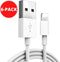 Oplader kabel geschikt voor iPhone - Kabel geschikt voor lightning - USB kabel - Lader kabel - 6-PACK