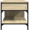 vidaXL - Salontafel - 100x50x50 - cm - bewerkt - hout - en - metaal - sonoma - eiken