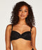 Hunkemöller Maya - Voorgevormde BH - Beugel met kant - Zwart - Maat E90