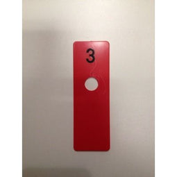 Klika - kamerschijf rood 40x120 mm NUMMER 3 - 40 stuks