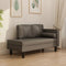 vidaXL - Chaise - longue - met - kussens - en - bolster - kunstleer - grijs