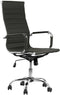 Feel Furniture Luxe Bureaustoel - Hoge Rugleuning - Donkergrijs met Zilveren Frame